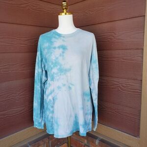 The Vinyl Icons Long Sleeve Tie-Dye Crewneck T-Shirt Unisex Size Large GUC